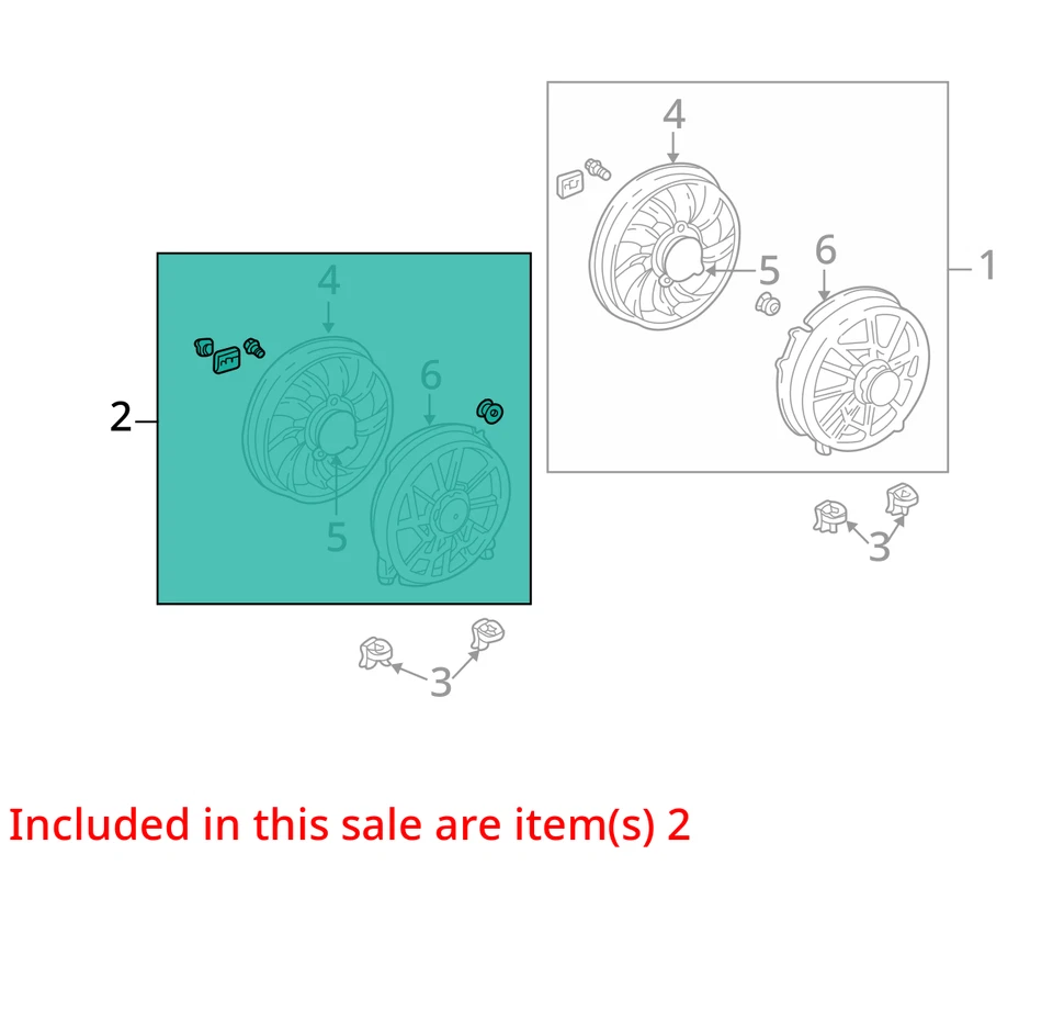 Conjunto motor ventilador radiador izquierdo ford taurus 1996-2007 KTP82 Foto 3 de 4