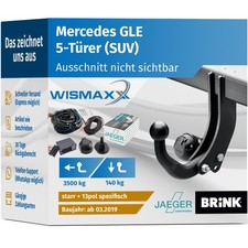 ANHÄNGERKUPPLUNG für Mercedes GLE ab 19 starr BRINK +13pol E-Satz JAEGER