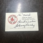Johnny Pesky Autographed Business Card Baseball Boston Red Sox — photo 1