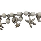Vintage 1970s Ocean Theme Charm Bracelet  White And Silver 7.5 Inches — photo 4