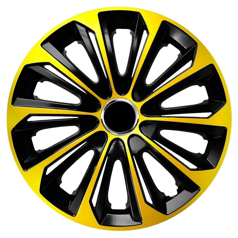 Radkappen 16 Zoll 4x NRM EXTRA STRONG in Gold/Schwarz Radzierblende Radkappe - Bild 1 von 1