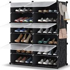 HOMIDEC 6-Tier Shoe Rack Organizer, Waterproof, Holds 24 Pairs, for Closet and E