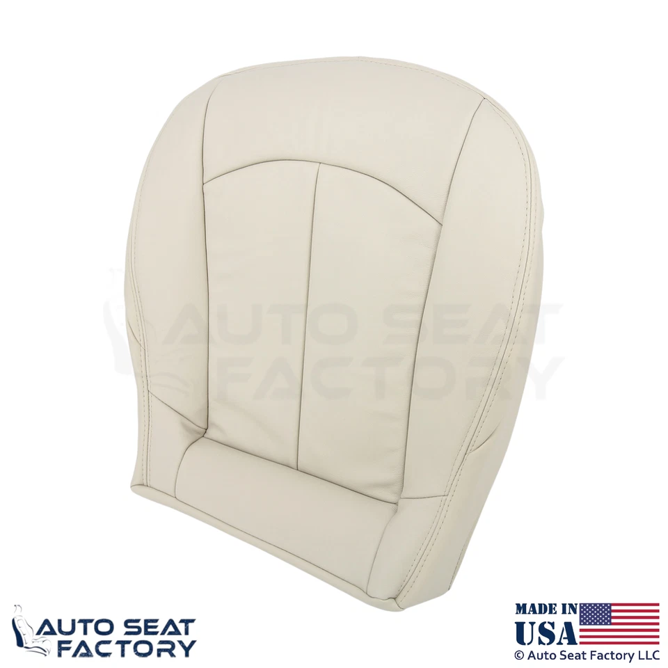 2003-2009 Fits Mercedes-Benz CLK Genuine Leather Driver Bottom Seat Cover Stone - Image 4 of 4