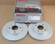 BRAKE DISCS PAIR (X2) FRONT COATED FITS NISSAN ALMERA PRIMERA  MINTEX MDC1080C