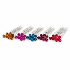 Fancy Hair Pin Bridal Wedding hairpin crystal diamante colour accessory
