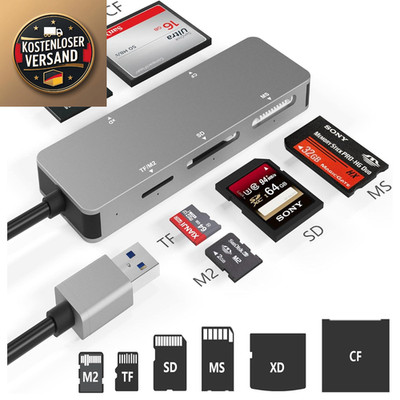 USB 3.0 Kartenleser Multifunktional 5Gbps TF SD MS M2 XD CF