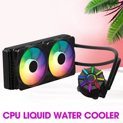 V240 Liquid CPU Cooler 240mm RGB&PWM Pump&Fan 250W TDP AIO Water Cooler
