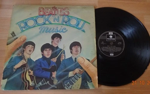THE BEATLES-ROCK'N'ROLL MUSIC-DOUBLE 12" VINYL LPS--BLACK PARLOPHONE--V/G