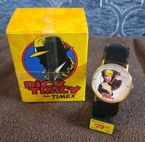 Vintage Dick Tracy Madonna Watch Disney Timex With Box