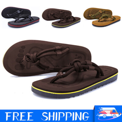 Herren Flip Flops Strand Sport Schwimmbad Sandalen Dusche rutschfeste Hausschuhe