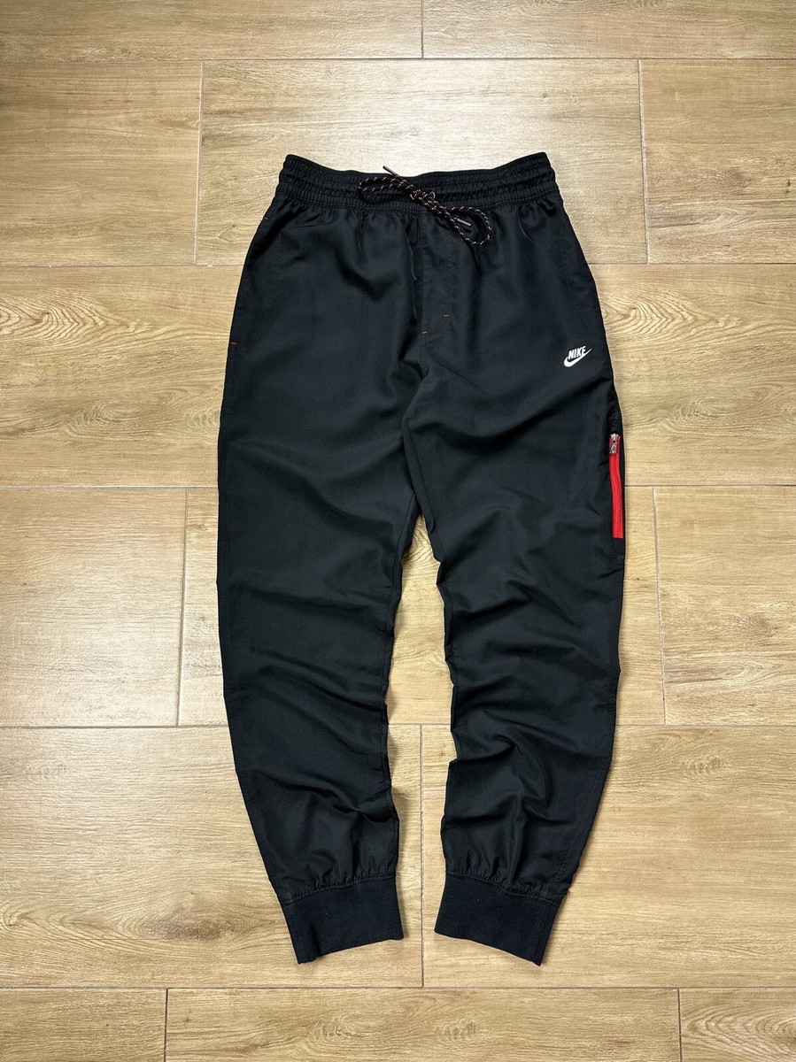 Vintage Y2K Nike Nylon Joggers Track Pants Black Men's Size