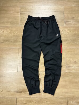 Vintage Y2K Nike Nylon Joggers Track Pants Black Men's Size M