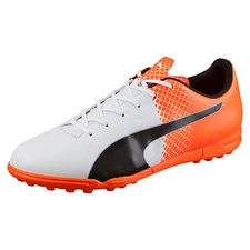 Men's PUMA EVOSPEED 5.5 Tricks TURF SOCCER SHOES, 103591 05 Size 13 White/Bla