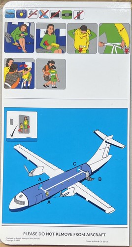 british airways (City Flyer) ATR-42/72 SAFETY CARD - Picture 3 of 3