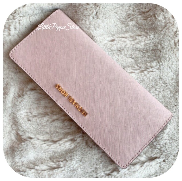 jet set saffiano leather slim wallet