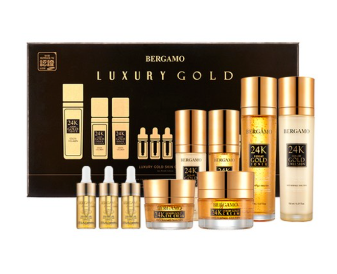 Bergamo Luxury Gold Skin Care Set Anti-Aging Wrinkle K-Beauty | eBay