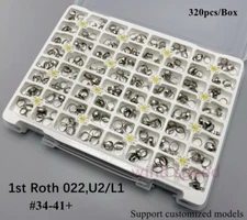 320pc Dental Plain Molar Bands Buccal Tubes Kit Orthodontic 1st Roth 022 #34-41+