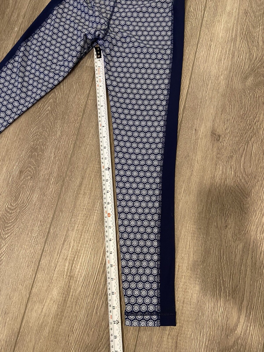 Leggings De Sport Lands' End Dri-FIT Bleu à Motifs Flocons - Taille XS, Neufs Sans étiquettes