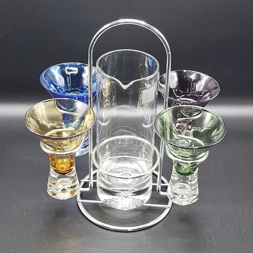 Circleware Drinking Liquor Shot Glasses Set With Pitcher And Carrier 6pc Barware - Picture 8 of 8