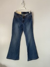 NWT Tommy Hilfiger Girls Hipster Flared Leg Jeans Pants 7 Blue