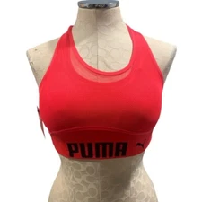 Large Puma Womens New Drycell Sports Bra Activewear Low Support Seamless