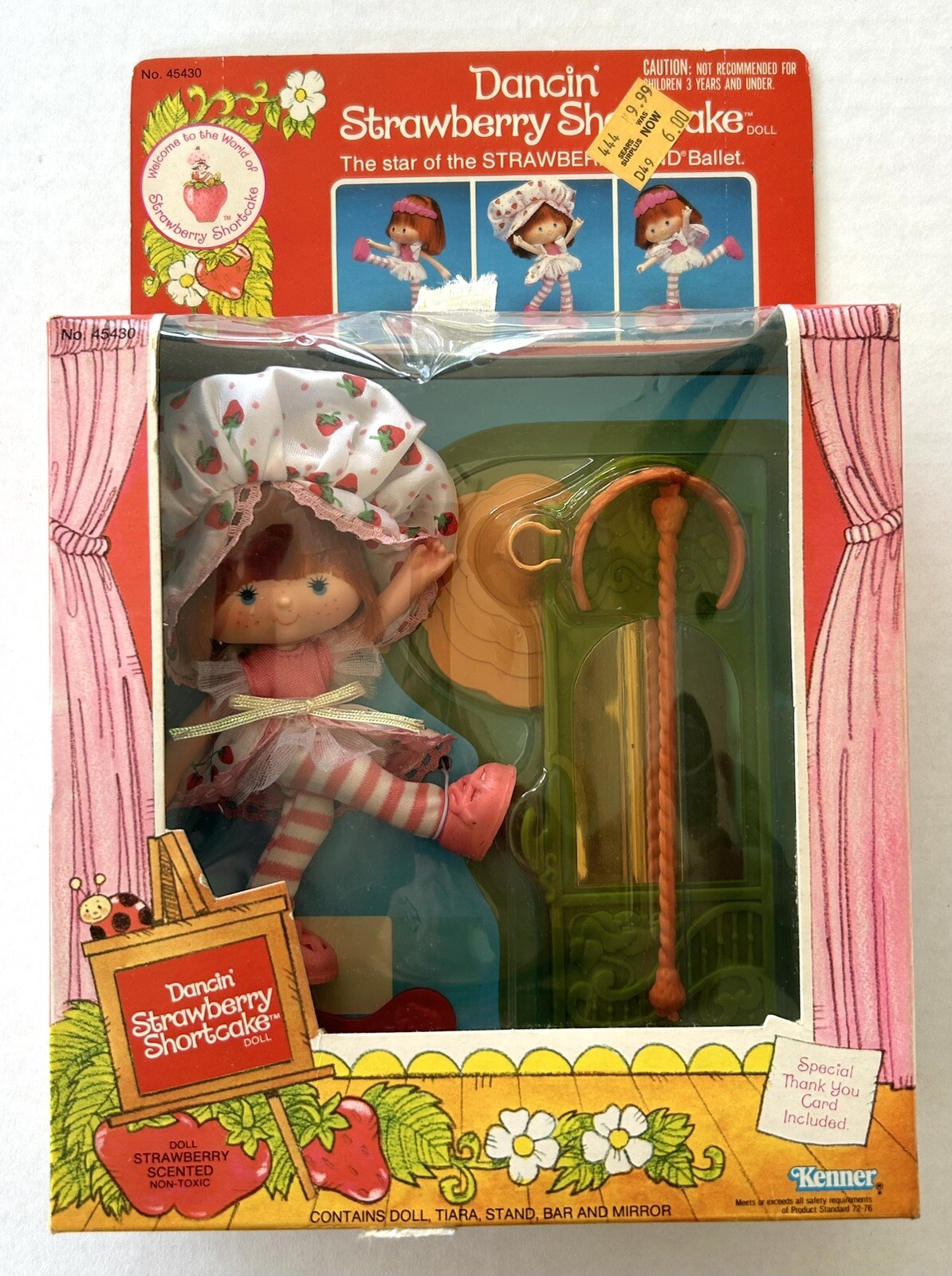 Dancing Strawberry Shortcake Doll Vintage 1983 Kenner 45430