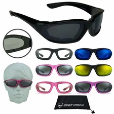 Small Women Motorcycle Riding Biker Sunglasses Foam Padded Ladies Girls Boy