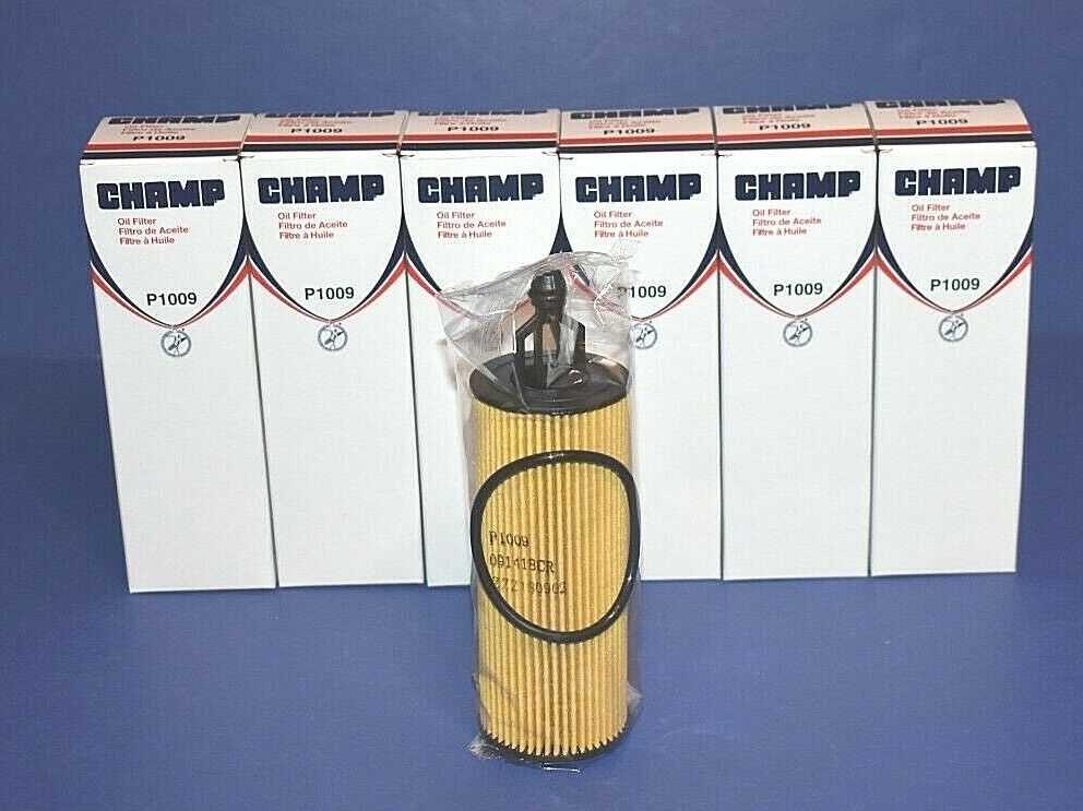 6 Engine Oil Filter Champ P1009 2014-2019 Dodge Chrysler Fit MO349 68191349AA 