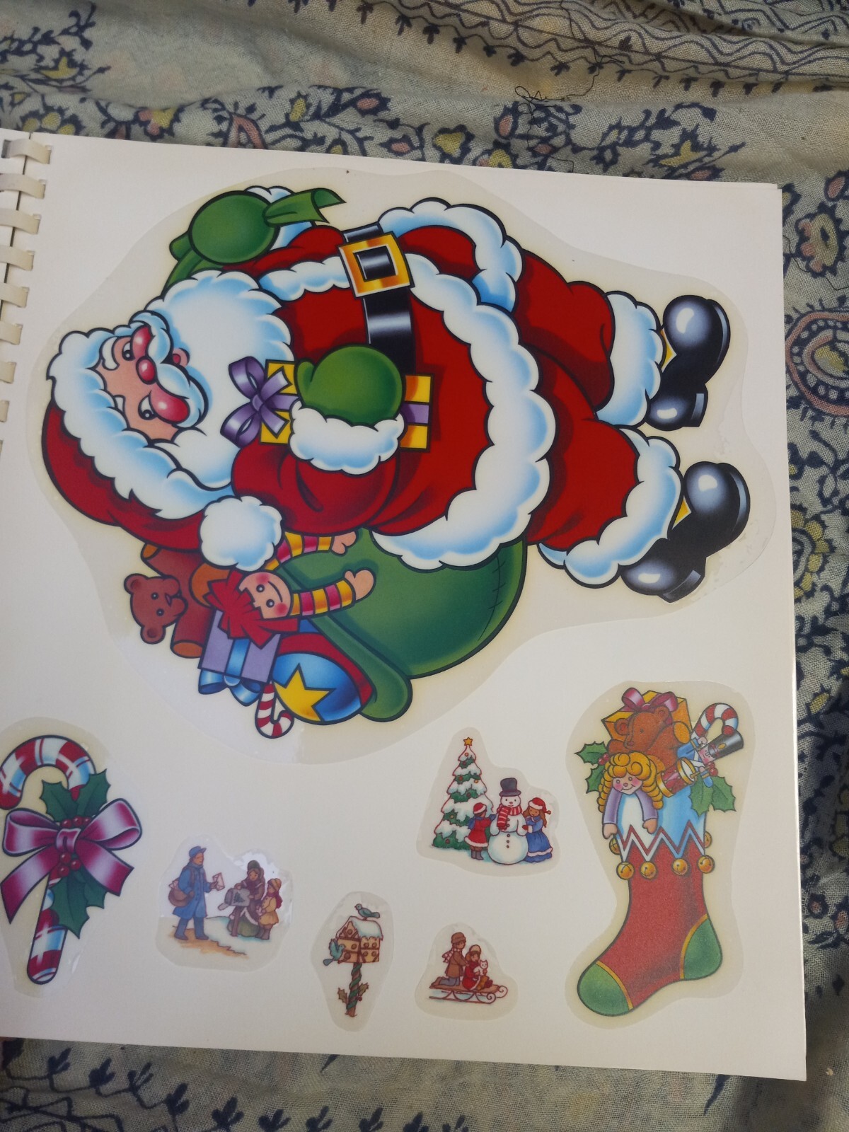 Vintage Window Vinyl Clings Storage Book + WINDOW CLINGS Christmas