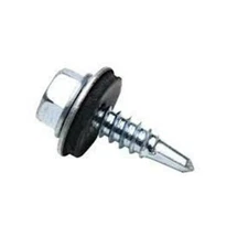 Hex Head #8x 1" Unslotted Self Drilling Sheet Metal Screws Neoprene Washer 250  