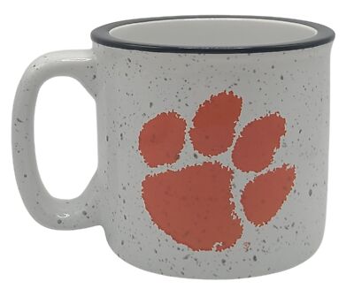Clemson Tigers Large Thick 15oz Speckled Vintage Diner Campfire Coffee Mug NCAA