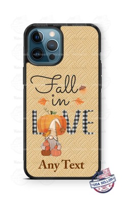 Autumn Fall in Love Gnome Pumpkin Phone Case For iPhone 12 Samsung A51 Google 3