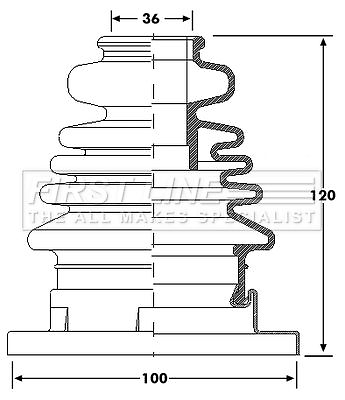 FIRSTLINE CV JOINT BOOT KIT  FCB6186 - Bild 1 von 1