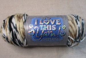 I LOVE This Yarn Prints, Naturals Stripe, 5 oz, 252 yds, 100% Acrylic