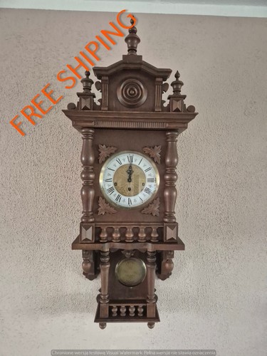 German FHS Hermle  Westminster chime wall  clock (0683) - Picture 1 of 18