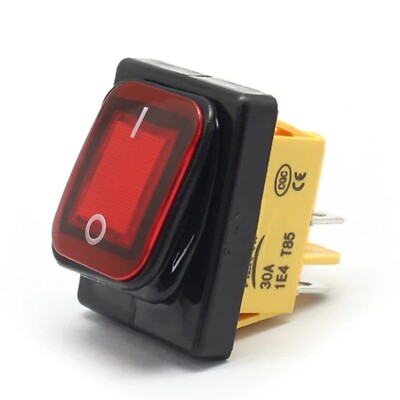 WÄRMESCHRANK EIN AUS SCHALTER 30 AMP ROT NEON WIPPE 30A HEAVY DUTY IP67
