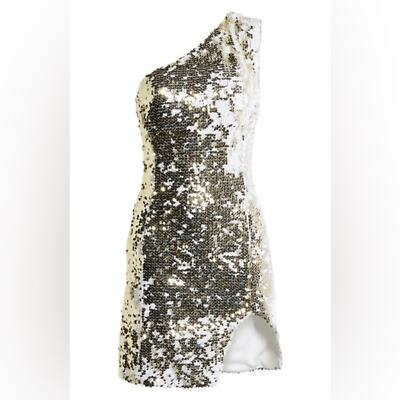 Tiger Mist Sienna Flip Sequin Side Slip On Shoulder Party Mini Dress Size  XS | eBay