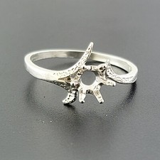 PRE-NOTCHED 6MM ROUND TRI-DECO RING .925 STERLING SILVER CR314SS