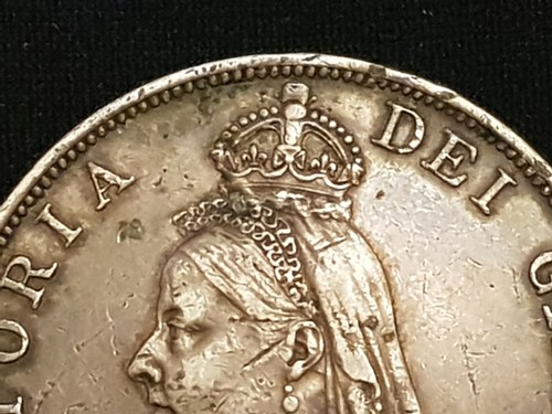 Genuine 1890 .925 Silver Queen Victoria Double Florin Coin - EF Condition - Picture 10 of 14