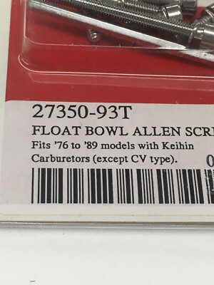 K  NOS OEM Genuine Harley Davidson Flat Bowl Allen Screw Kit P