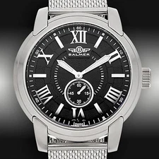 NEW Balmer 14058 Men's Noble Collection Swiss Chrono Silver Steel Watch nobel