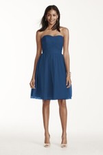 Davids bridal Style F17015 Navy/Marine Bridesmaid Dress 