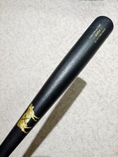 Maple Wood Baseball Bat 33in. TANK. GRITTY Matte Black / Gold Detail. Cupped End