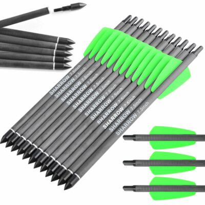 Armbrustpfeile 7.5 Zoll 15 Zoll Carbonpfeile 100Gr Pfeilspitzen Bogenschießjagd