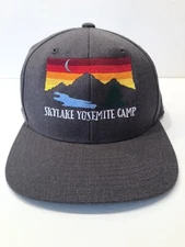 SKYLAKE YOSEMITE CAMP Wool Blend Snapback Hat Men's Yupoong The Classics Grey