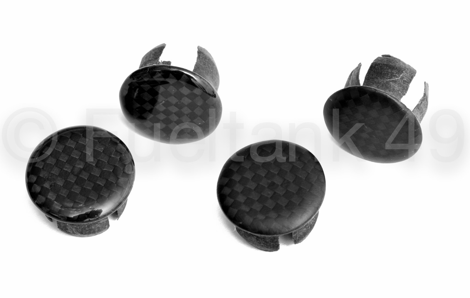 Gloss Carbon Fiber Bar Ends 1 Pair eBay