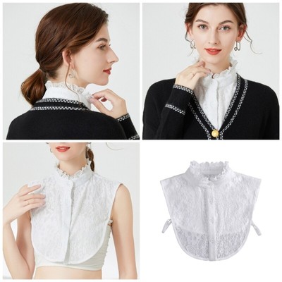 Elegant Stand Ruffle Collar Decorative Shawl Neckwrap Collar Party Accessories