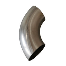 1x 2.5 90 304 Stainless Steel Exhaust Bend Elbow Pipe Butt Weld