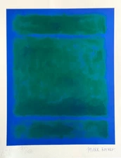 Mark Rothko Lithograph Handmade [COA Signed In Pen] Numbered (Josef Albers)