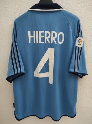 REAL MADRID 1999-2000 Hierro 4 Match Worn camiseta shirt trikot